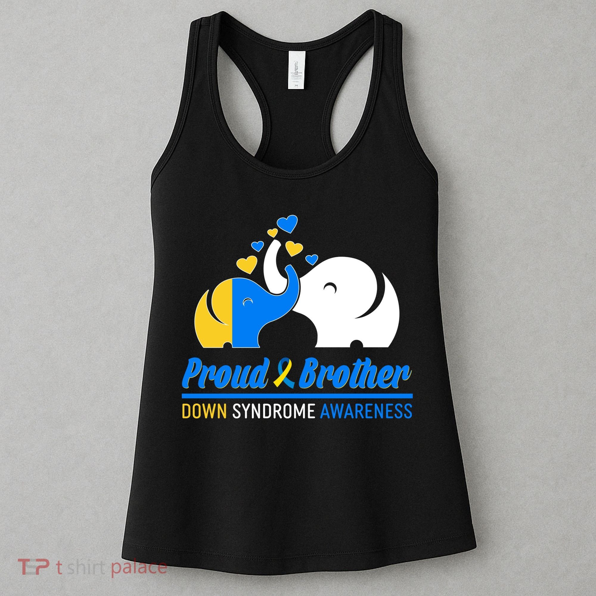 Proud Brother Down Syndrome Awareness Elephants Women's Tank Top