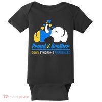 Proud Brother Down Syndrome Awareness Elephants Baby Bodysuit thumb 0