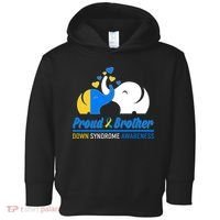 Proud Brother Down Syndrome Awareness Elephants Toddler Hoodie thumb 0