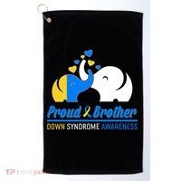 Proud Brother Down Syndrome Awareness Elephants Golf Towel thumb 0