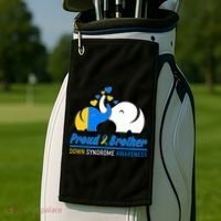 Proud Brother Down Syndrome Awareness Elephants Golf Towel thumb 2
