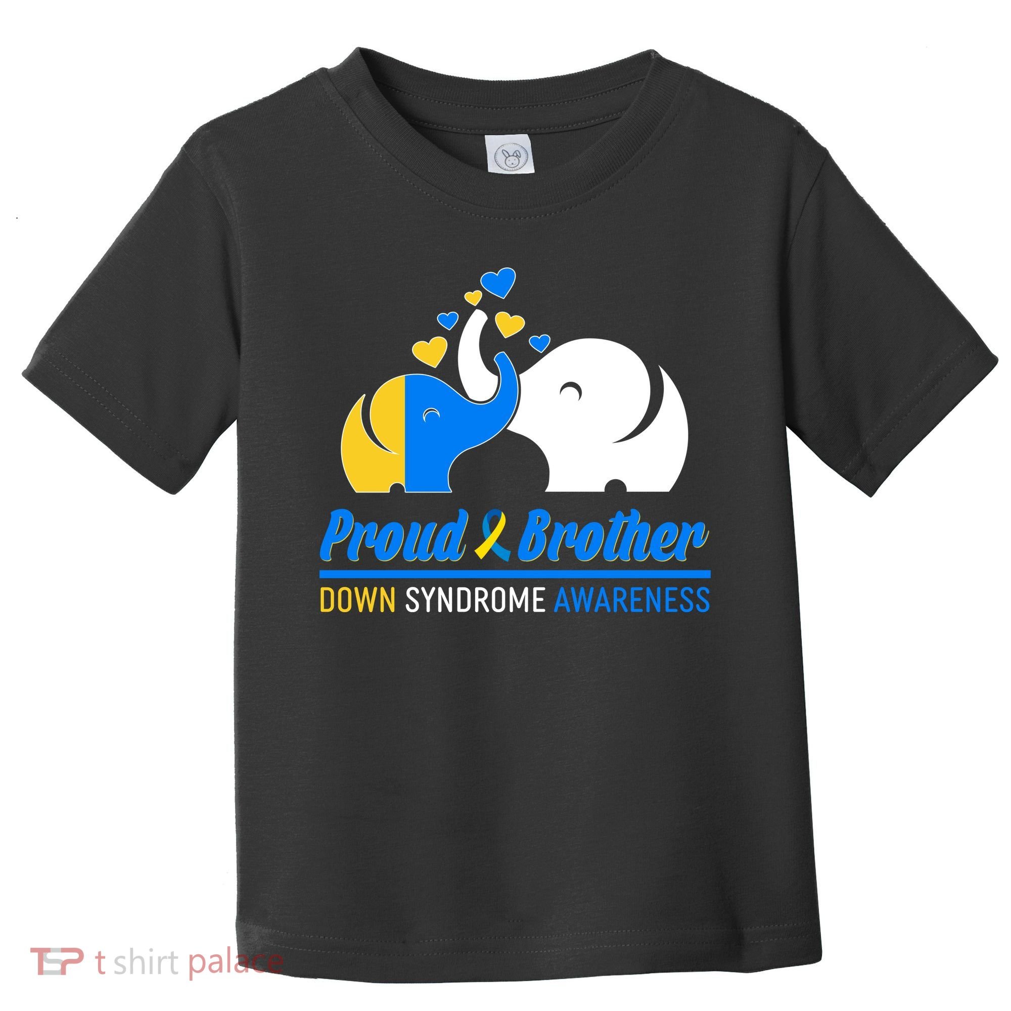 Proud Brother Down Syndrome Awareness Elephants Toddler T-Shirt