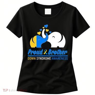 Proud Brother Down Syndrome Awareness Elephants Women's T-Shirt