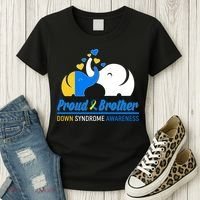 Proud Brother Down Syndrome Awareness Elephants Women's T-Shirt thumb 3