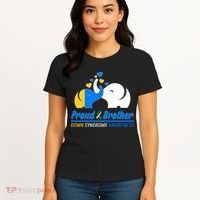 Proud Brother Down Syndrome Awareness Elephants Women's T-Shirt thumb 4