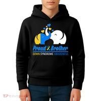 Proud Brother Down Syndrome Awareness Elephants Kids Hoodie thumb 4