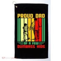 Proud Dad of a few Dumbass Kids Golf Towel thumb 0