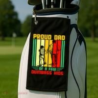 Proud Dad of a few Dumbass Kids Golf Towel thumb 2