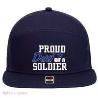 Proud Dad of A Soldier 7 Panel Mesh Trucker Snapback Hat thumb 0