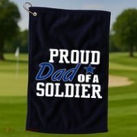 Proud Dad of A Soldier Golf Towel thumb 1