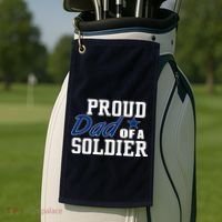 Proud Dad of A Soldier Golf Towel thumb 2