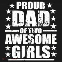 Proud Dad Of Two Awesome Girls Doggie Tank thumb 4