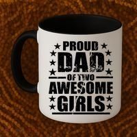 Proud Dad Of Two Awesome Girls Coffee Mug thumb 2