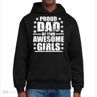 Proud Dad Of Two Awesome Girls District V.I.T. Heavyweight Hoodie thumb 0
