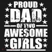 Proud Dad Of Two Awesome Girls Tall Sweatshirt thumb 2