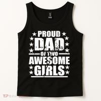 Proud Dad Of Two Awesome Girls Tank Top thumb 2