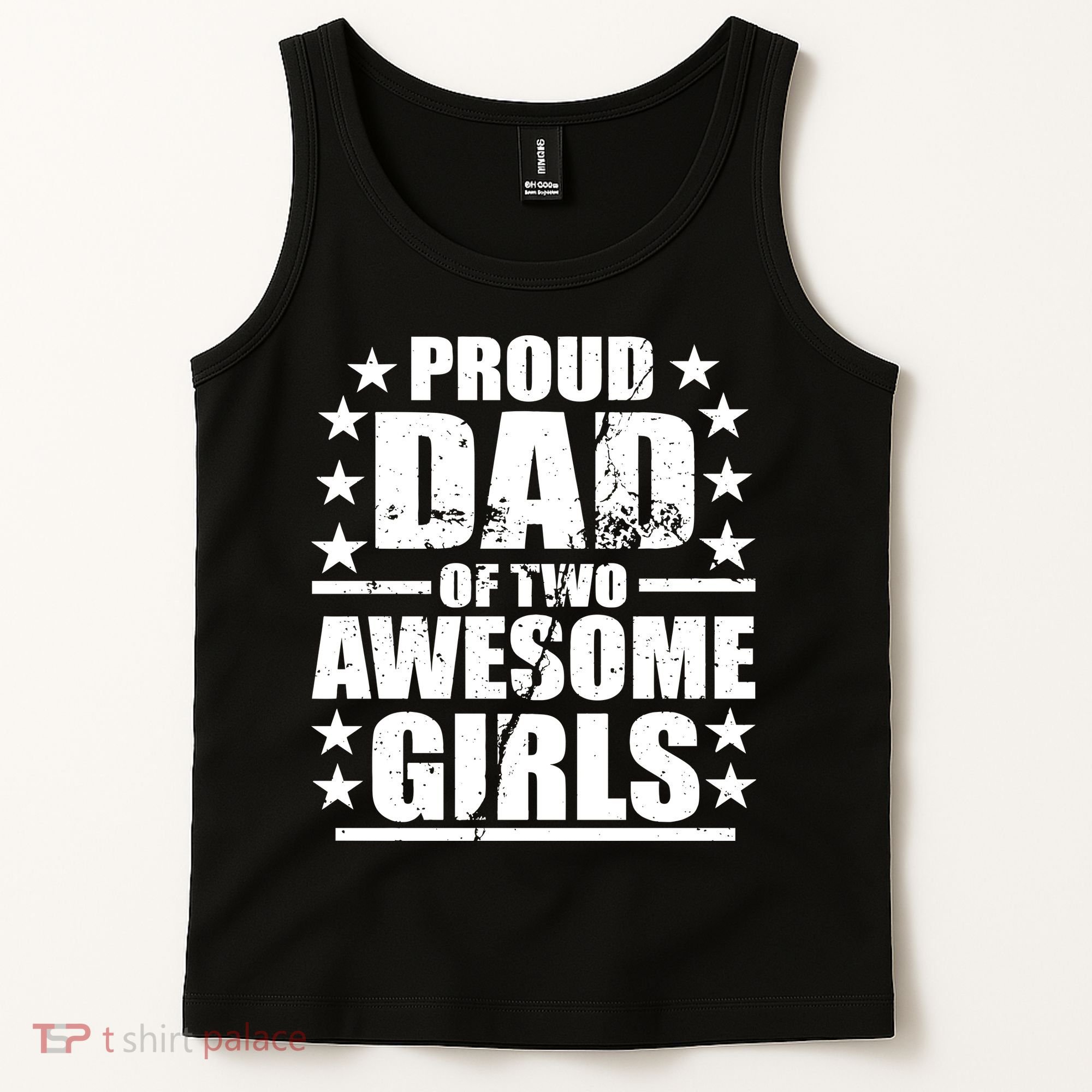 Proud Dad Of Two Awesome Girls Tank Top