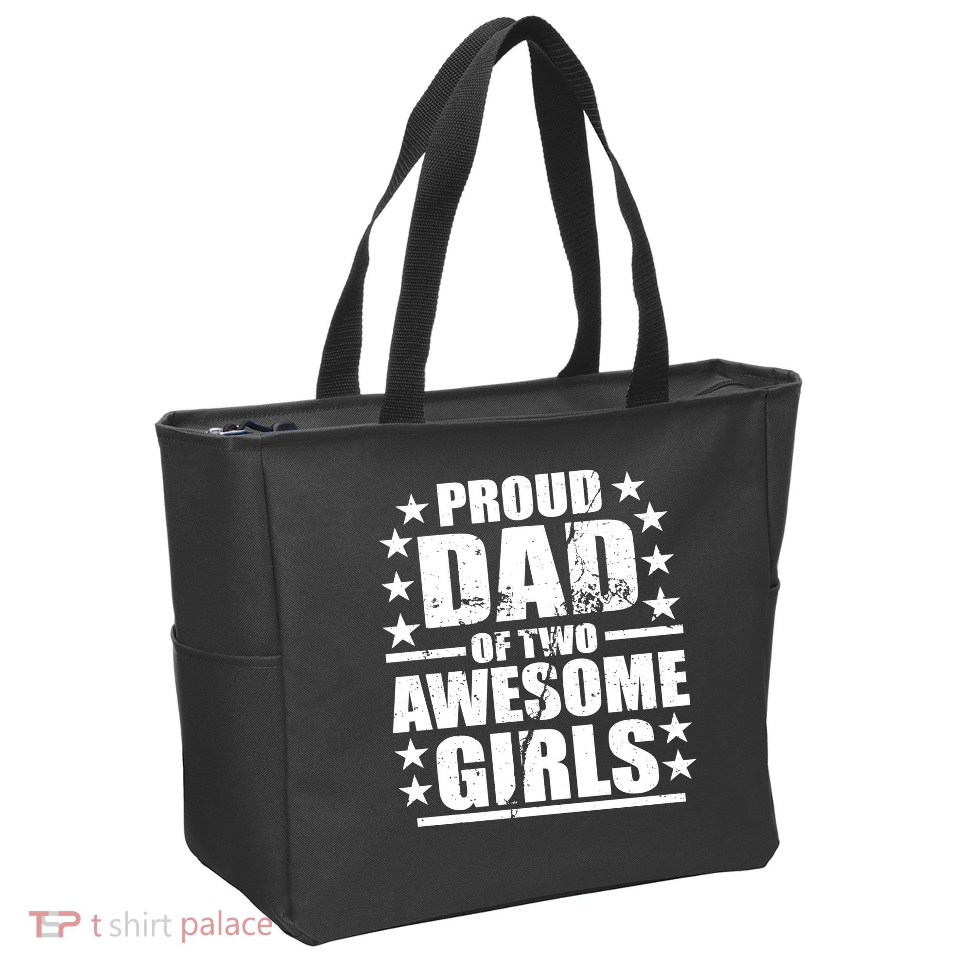 Proud Dad Of Two Awesome Girls Tote Bag
