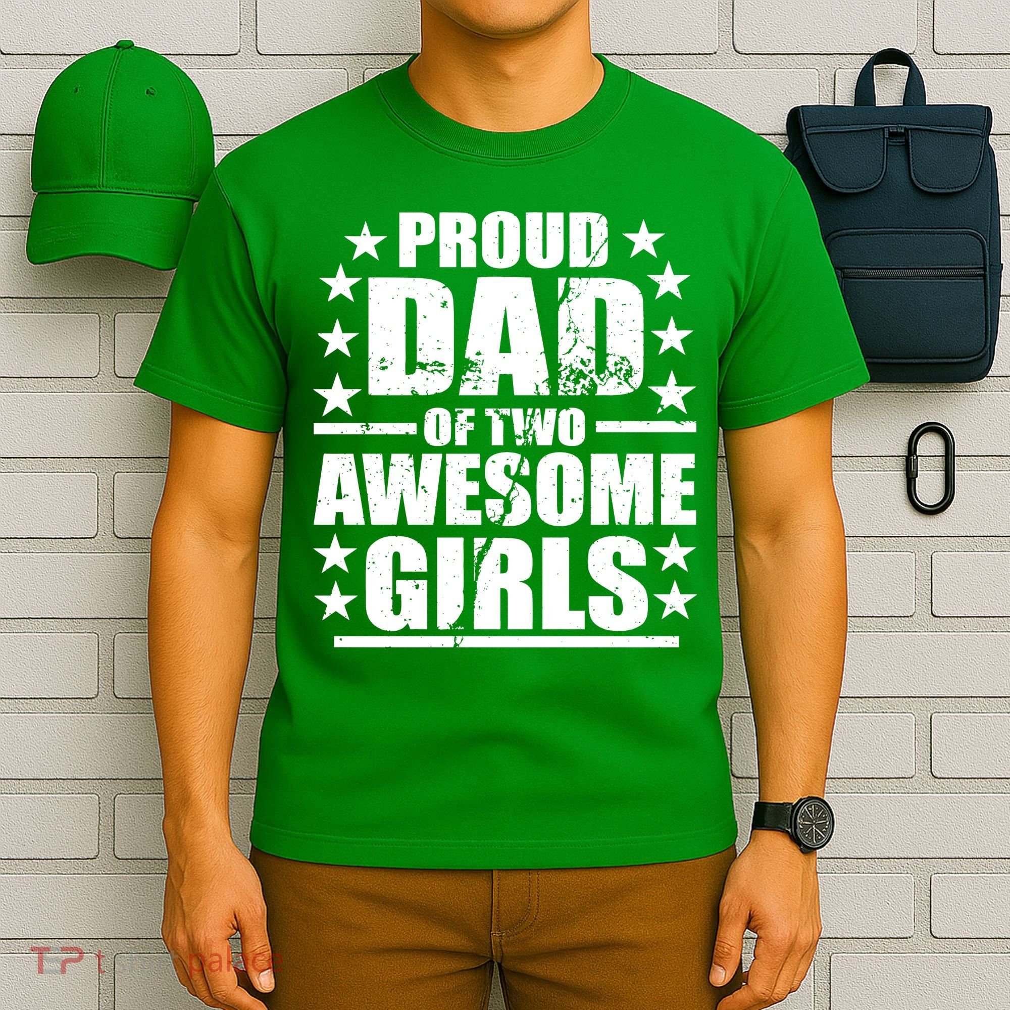 Proud Dad Of Two Awesome Girls T-Shirt