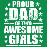 Proud Dad Of Two Awesome Girls Mousepad thumb 1