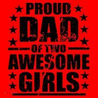 Proud Dad Of Two Awesome Girls Santa Hat thumb 1