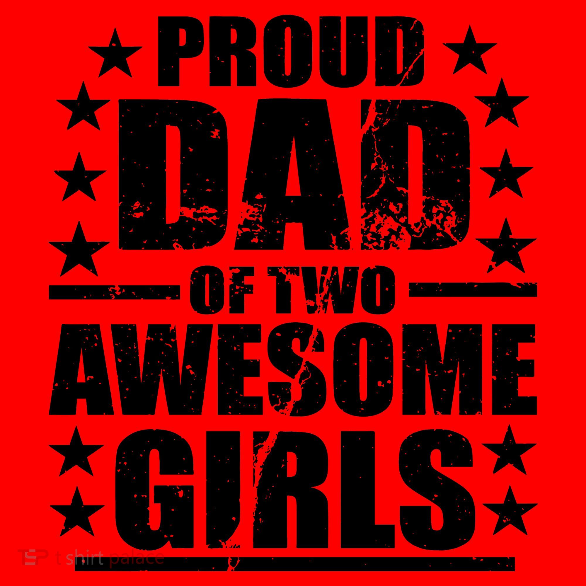 Proud Dad Of Two Awesome Girls Santa Hat