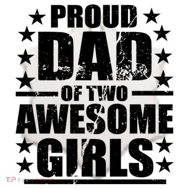 Proud Dad Of Two Awesome Girls Ceramic Ornament