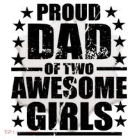 Proud Dad Of Two Awesome Girls Ceramic Ornament thumb 2