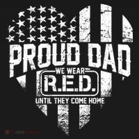 Proud Dad We Wear RED Until They Come Home Backpack thumb 2
