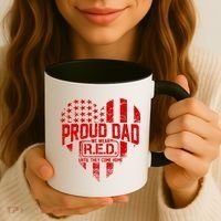 Proud Dad We Wear RED Until They Come Home Coffee Mug thumb 3