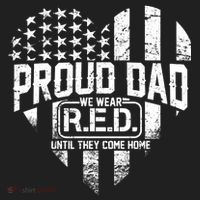 Proud Dad We Wear RED Until They Come Home Beanie thumb 2