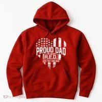 Proud Dad We Wear RED Until They Come Home Hoodie thumb 0