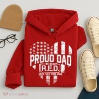 Proud Dad We Wear RED Until They Come Home Hoodie thumb 4