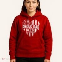 Proud Dad We Wear RED Until They Come Home Hoodie thumb 5
