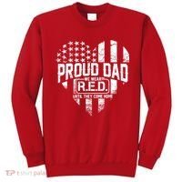 Proud Dad We Wear RED Until They Come Home Sweatshirt thumb 0