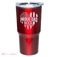 Proud Dad We Wear RED Until They Come Home Tumbler thumb 0