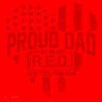 Proud Dad We Wear RED Until They Come Home Santa Hat thumb 1
