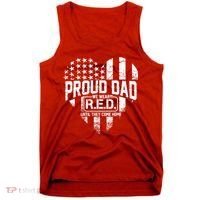 Proud Dad We Wear RED Until They Come Home Tank Top thumb 0