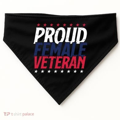 Proud Female Veteran USA-Made Doggie Bandana
