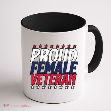 Proud Female Veteran Coffee Mug back