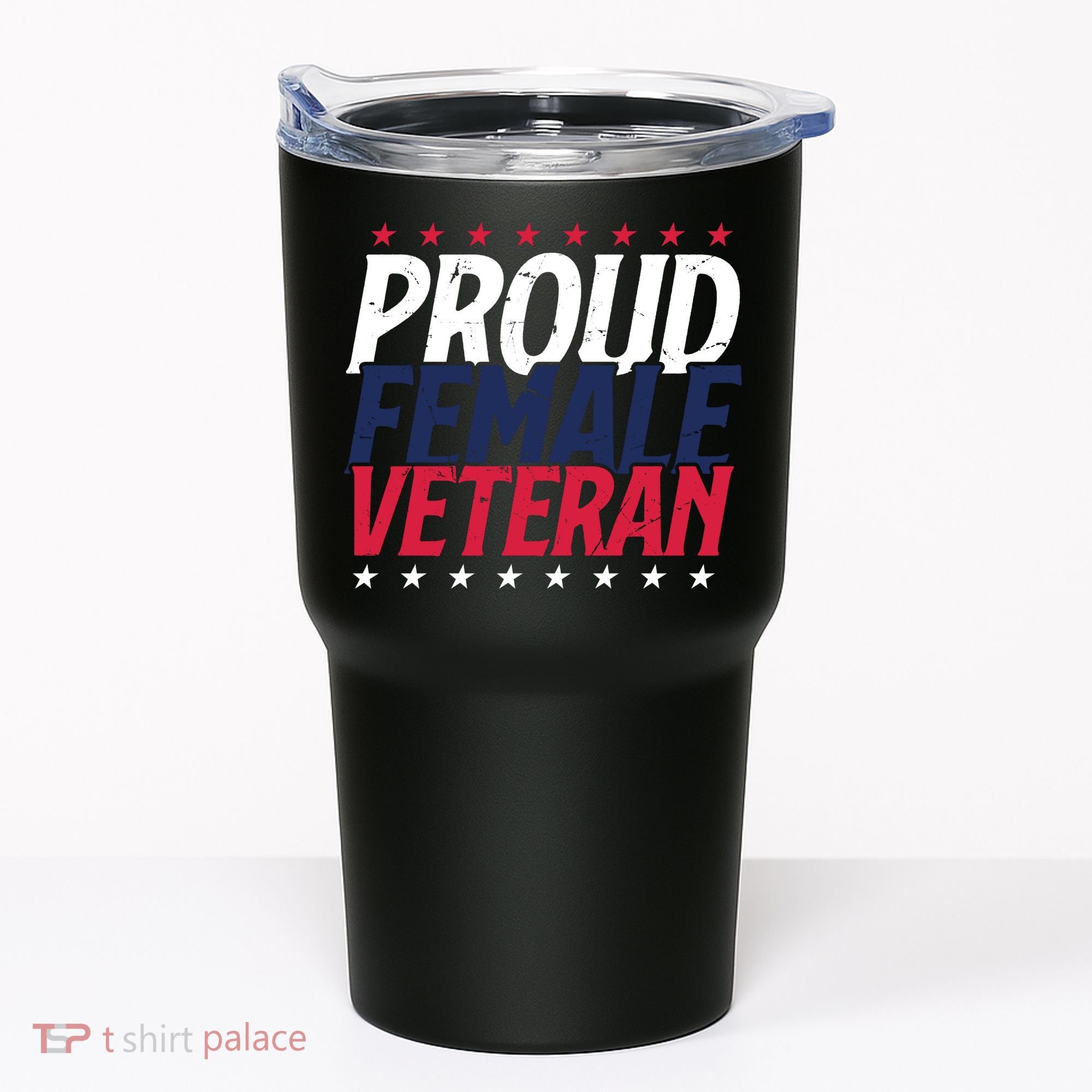 Proud Female Veteran Tumbler