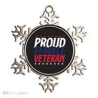 Proud Female Veteran Ornament thumb 0