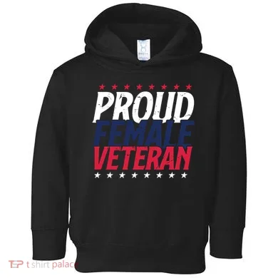 Proud Female Veteran Toddler Hoodie