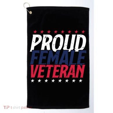 Proud Female Veteran Golf Towel