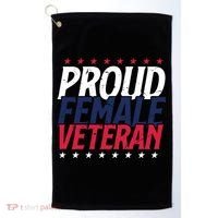 Proud Female Veteran Golf Towel thumb 0