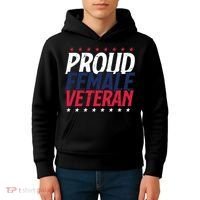 Proud Female Veteran Kids Hoodie thumb 4