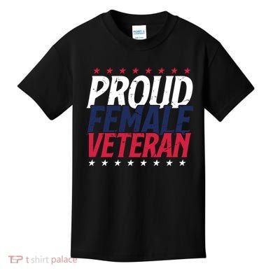 Proud Female Veteran Kids T-Shirt
