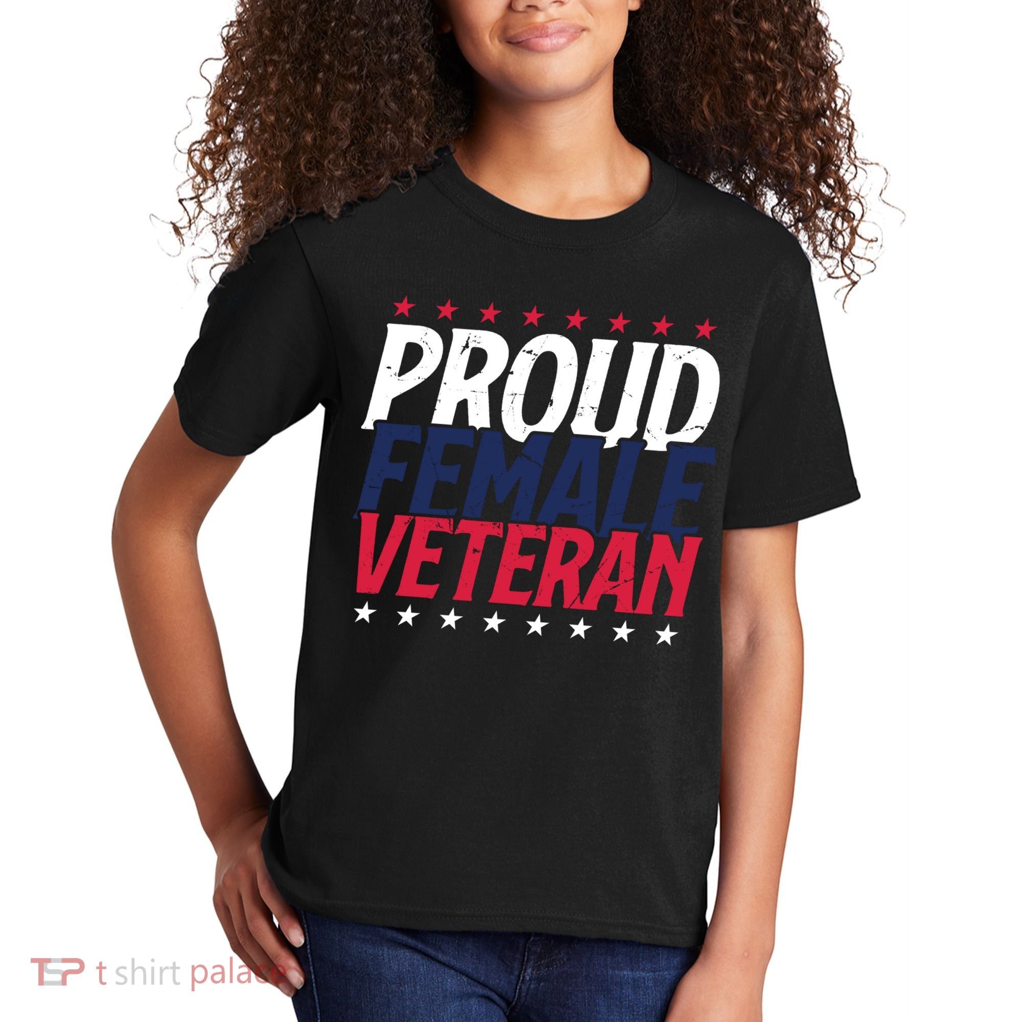 Proud Female Veteran Kids T-Shirt