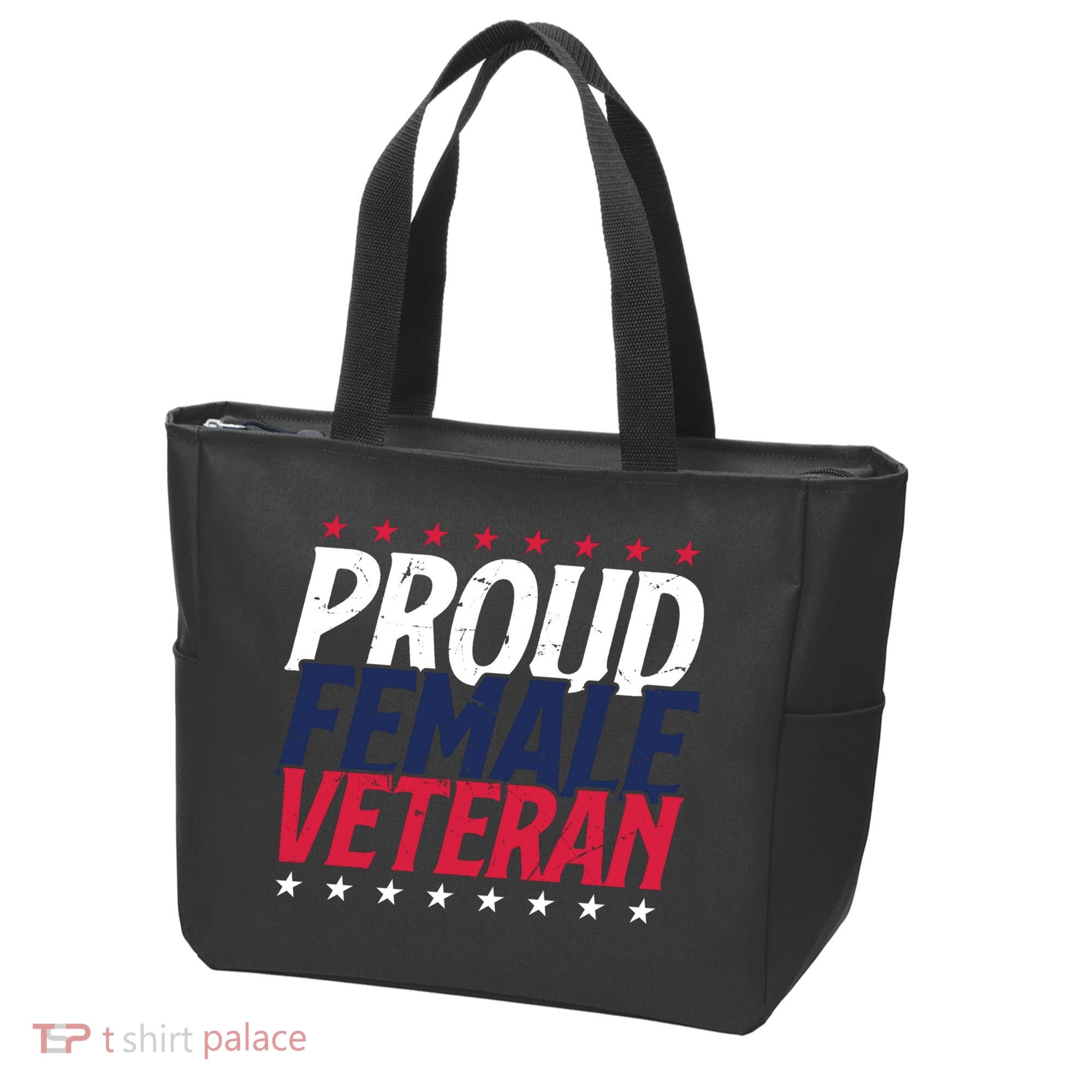 Proud Female Veteran Tote Bag