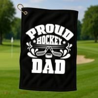 Proud Hockey Dad Golf Towel thumb 1